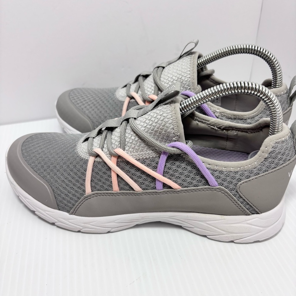 Vionic Gray Athletic Sneakers with Pink and Purple Accents - Picture 6 of 15